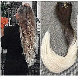 Ugeat human hair clip in extentions NWB